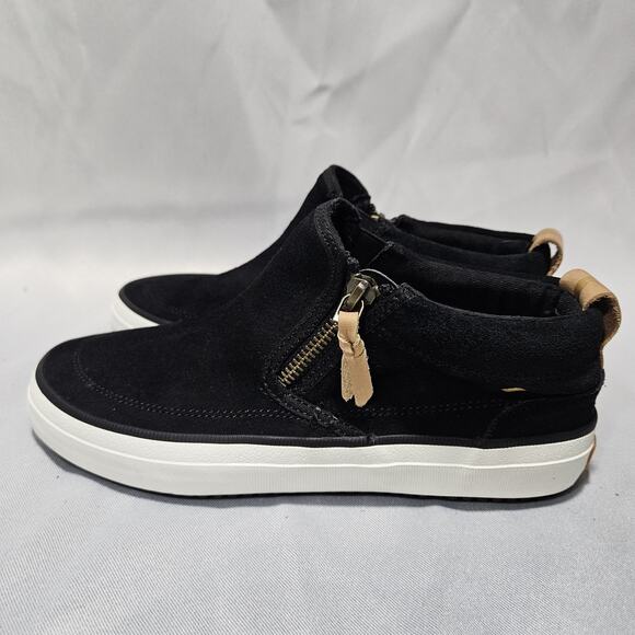 Sperry Shoes - Sperry Top Sider Shoes Womens 6 Black Crest Lug Sneakers Suede Slip On STS86853